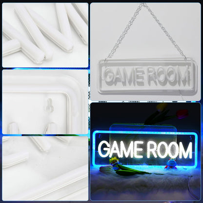 Neon light sign, game arcade neon sign Game Zone Gaming Neon Sign Light up sign Neon signs for game room wall Game Room Bar Party Kids Bedroom decoration Boys gift blue.