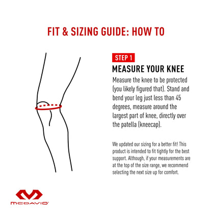 McDavid - 6446R - Compression Knee Sleeve - HexPad - Adult Unisex - Knee Protector Sleeve - Prevents Impact Injuries - Highly Stretchable - Basketball Knee Sleeve