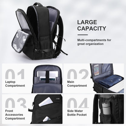 HOMIEE Travel Backpack for Women and Men, 40L Carry-On Rucksack for Airplane, Casual School Backpack for Travel, Daypack for Sports, Casual Women's Backpack Suitcase.