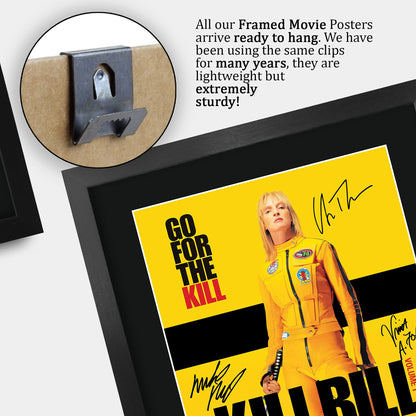 HWC Trading Kill Bill Vol 1 Gift Ducked Signed Autograph Photo for Fans of Film Memorabilia - A3 Framed