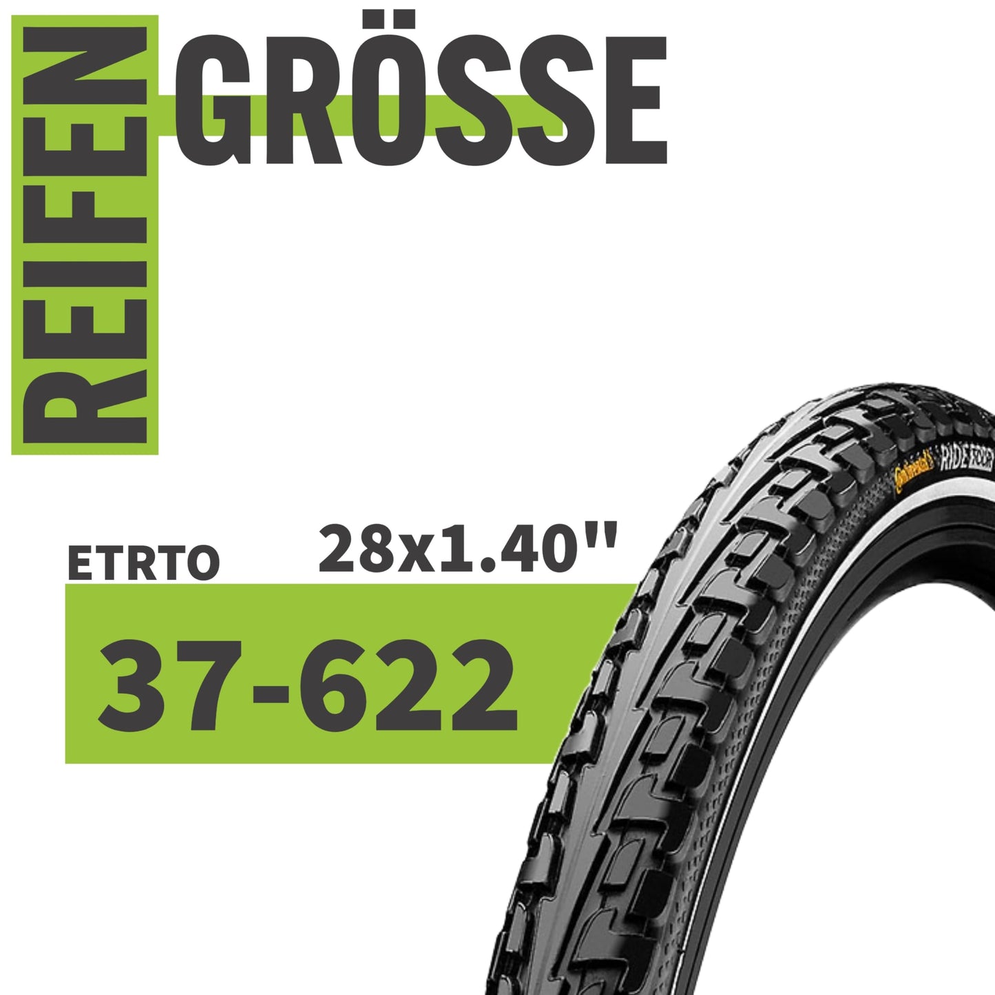 2-piece set Continental bike tires Ride Tour 28 inch (37-622) selectable with tubes + 3 MSZweirad tire levers (28 x 1 3/8 (37-622), DV tubes)