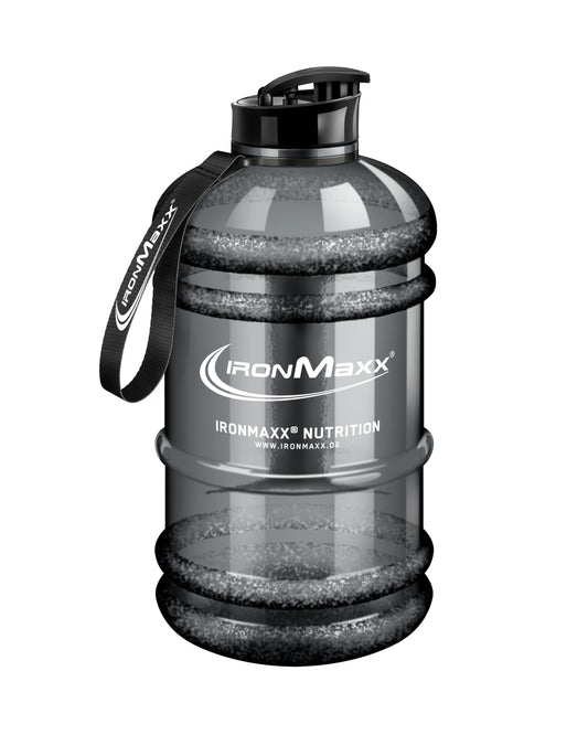 IronMaxx Water Gallon - Grey 2200ml | BPA & DEHP free | Leak-proof water bottle with measurement scale | available in various colors.