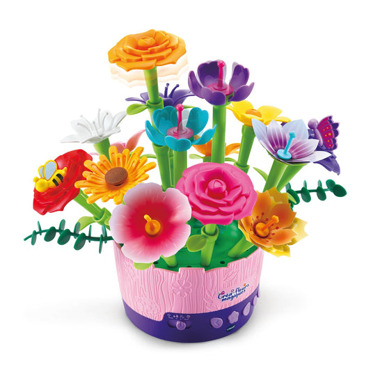 VTech - Magic Flowers, creative workshop for kids, musical flower bouquet, made from more sustainable materials, creative hobby, gift for children aged 4 to 10 years - content on