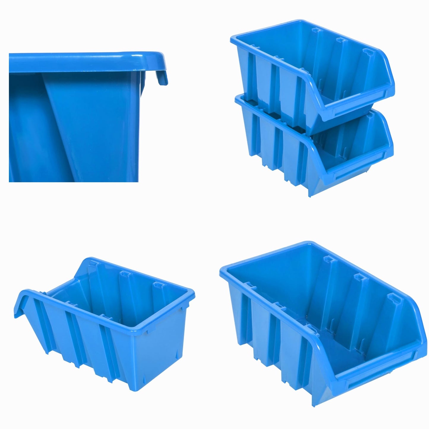Storage system wall shelf 1155 x 780 mm | 91 pcs. box | Stackable bins pour shelf visibility storage boxes | Extra strong wall panels | Expandable shelf | Workshop shelf storage rack workshop wall shelf plug-in shelf
