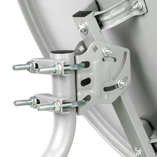 60cm HD satellite system with Twin LNB + 15m coaxial cable 135dB + Satfinder + 2 F-connectors. Digital 2 participant antenna in white for UHD 4K.