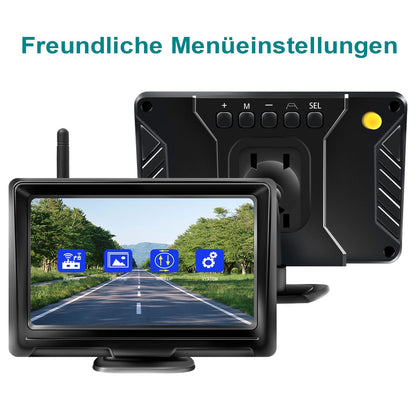 GREENAUTO Wireless Backup Camera, AHD 1080P wireless backup camera with IPS 5 inch Car Monitor Backup Camera System for car, truck, RV, trailer, camper, van