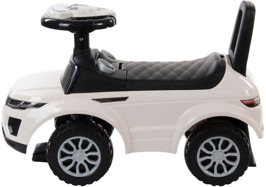 Sliding car from 1 year, children's car from 12 months, baby car, walker with horn and engine noises (white)