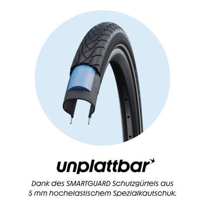 Swallow Marathon Plus bicycle tire - 28x1.75-47-622 - the puncture-proof tire for bikes - SmartGuard
