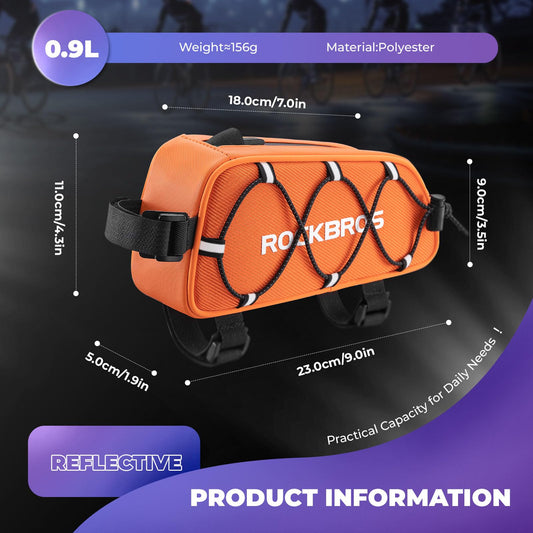 ROCKBROS bike bag for MTB road bike E-Bike 1L Reflective Orange