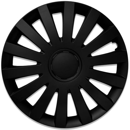 Albrecht 17 inch wheel covers in matte black for steel rims - Wind hubcaps made of high-quality plastic - Durable wheel covers in original Albrecht packaging - Made in EU