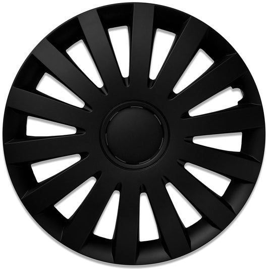 Albrecht 17 inch wheel covers in matte black for steel rims - Wind hubcaps made of high-quality plastic - Durable wheel covers in original Albrecht packaging - Made in EU