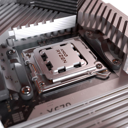 AMD Ryzen 5 7600 processor (integrated Radeon Graphics, 6 cores/12 threads, 65W TDP, AM5 socket, 38MB cache, Up to 5.1 GHz max boost, Wraith Stealth cooler)