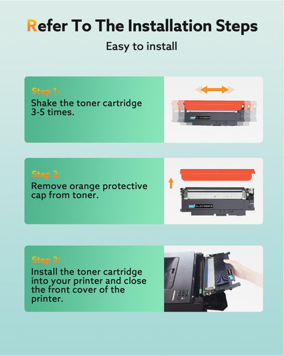 KEENKLE 4-pack CLT-P404C CLT-404S 404S compatible with CLT-K404S P404C for C480w Xpress C480fw C430w C480 C430 C480fn C43X printers Toner C48X Series (Black, Cyan, Yellow, Magenta)