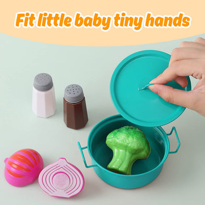 Veitch fairytales children mud kitchen accessories outdoor children's dinnerware pots play kitchen kids kitchen dishes play pots kitchen accessories pot set kitchen toys cooking utensils role play gifts (green)