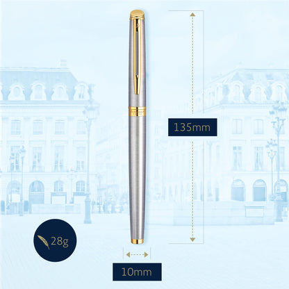 Waterman Hémisphère Rollerball | Stainless Steel with 23K Gold Trim | Fine Point | Black Ink | Gift Box
