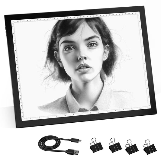 DONPODER Gen2 LED Light Table A3 - Drawing Board & Light Box for Diamond Painting, Kids & Artists, LED Light Box with even illumination, Drawing Board A3 (30x42cm)