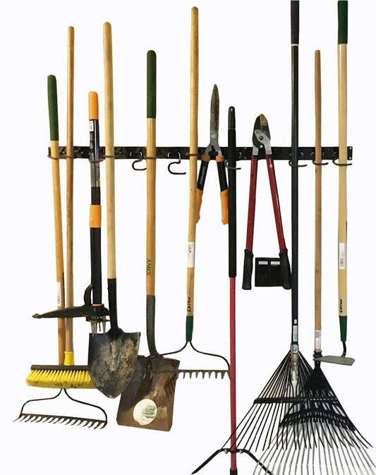 FITOOL Adjustable Storage System 48 inch, Wall Mount for Tools, Broom Holder, Garden Tool Organizer.