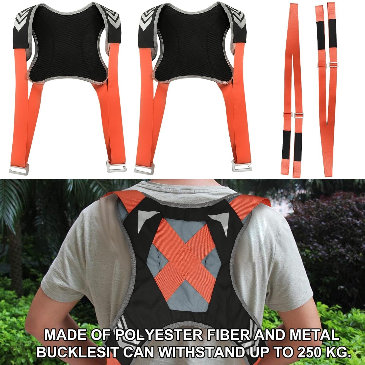 4 Pieces Moving Straps, Polyester Moving Straps for Furniture Movers, Multipurpose Furniture Moving Straps, Double Shoulder Dolly Transport Straps, Suitable for Moving Furniture.