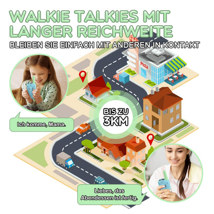 Walkie Talkie for Kids, Bakoherp Rechargeable Walkie Talkie for 3-12 year olds, Kids' Two-Way Radio with 8 channels, LED flashlight, VOX function for adventures, camping, hiking