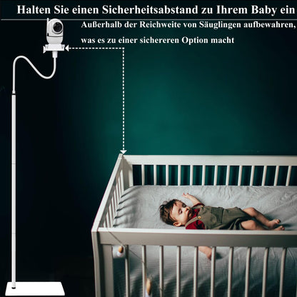 Derebir Baby Monitor Holder Stand for GHB, Philips Avent SCD923/26, SCD843/26, momcozy, Blemil, HelloBaby, Jeeber, BOIFUN 6T/Camera. Flexible floor multi-function stand Baby Monitor Holder Mount (68.8 inch)