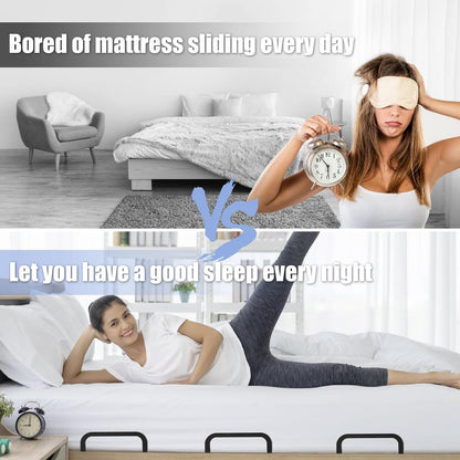 4 pieces of mattress clamps, Non-slip mattress holder, Adjustable mattress stabilizers, Prevent mattress from slipping, for solid bed panels, tatami platform beds, flush beds.