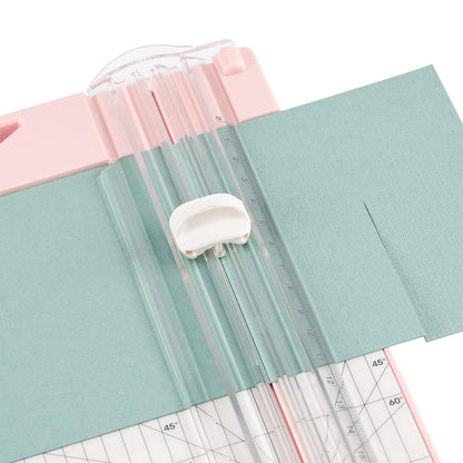 Vaessen Creative 2207-110 Paper Trimmer for cutting and scoring straight lines on A3, A4, and smaller paper sizes, Pink, for scrapbooking and card making, 15.2 x 30.5 cm
