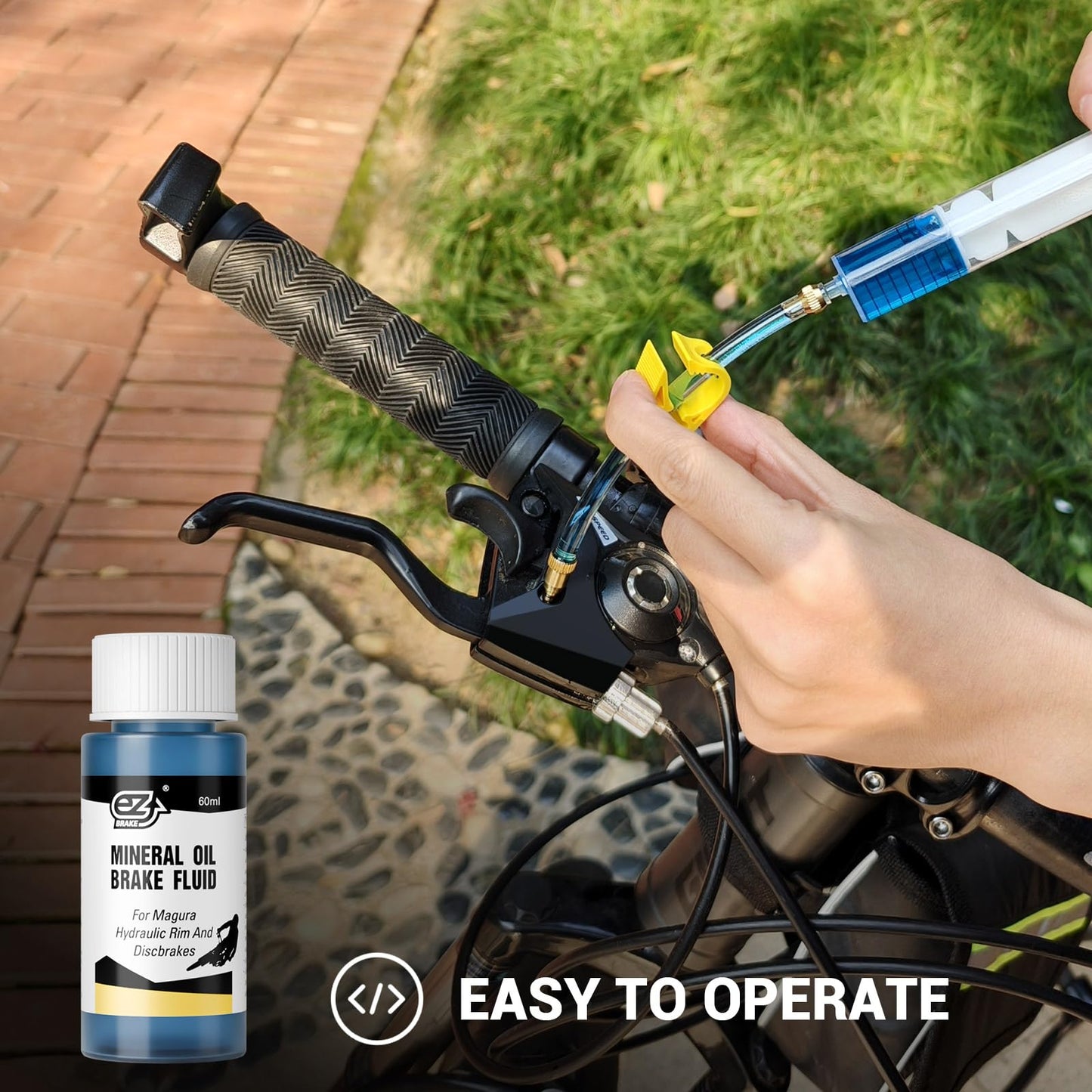 HQCM Ventilation Kit for MAGURA, Bike Brake Fluid Hydraulic Disc Brakes Bleeding Service Kit including Brake Blood 120ml Mineral Oil