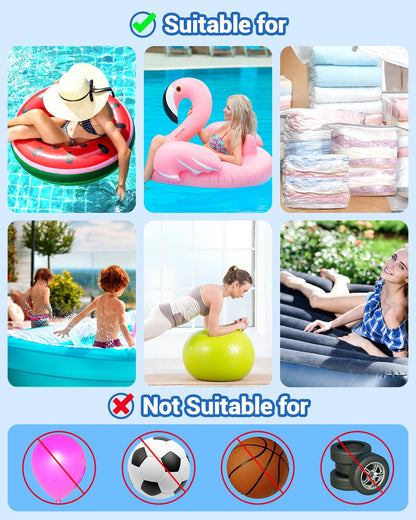 Electric air pump, Dr.meter 4000mAh rechargeable battery air pump 2 in 1 portability air pump air mattress with 3 nozzles for outdoor camping, air mattress, inflatable boat, and kiddie pool.