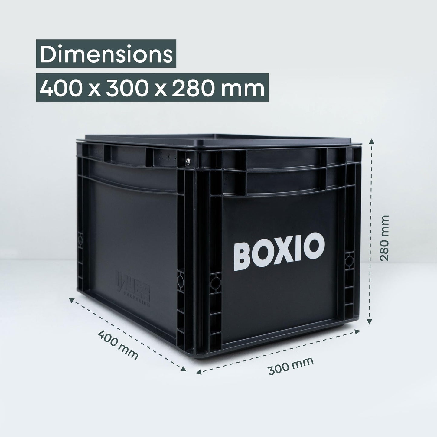 BOXIO - WASH: Portable 40x30 sink, camping washbasin with pump without electricity, camping accessory in Eurobox for van conversion, hairdresser or outdoors at festivals & garden, sink as camping gadgets