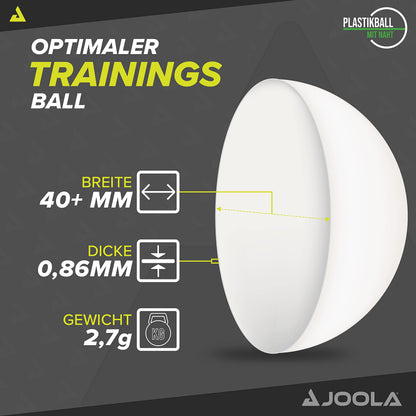 JOOLA Unisex Adult TT Case Pocket Racket Cover, Blue & Table Tennis Balls Tournament 3-Star Selected 40+mm Diameter Premium Table Tennis Training Balls White, 12 Pieces