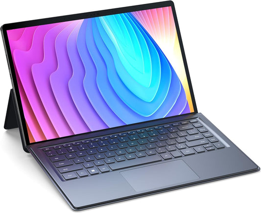MINIS FORUM V3 3-in-1 Tablet PC, AMD Ryzen 7 8840U 14-Core Laptop with up to 5.1GHz, AMD Radeon 780M, 32GB LPDDR5/1TB M.2 PCIE, 100% P3 color space, 2xUSB4/USB-C, English keyboard.