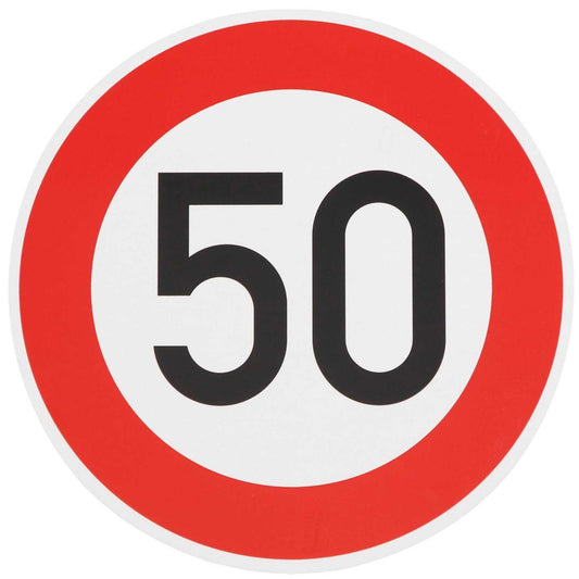 Speed limit 50 km/h Sign No. 274-50 Road Traffic Regulations DN 600 mm Birthday gift RAL Road sign Signs Traffic signs Road signs