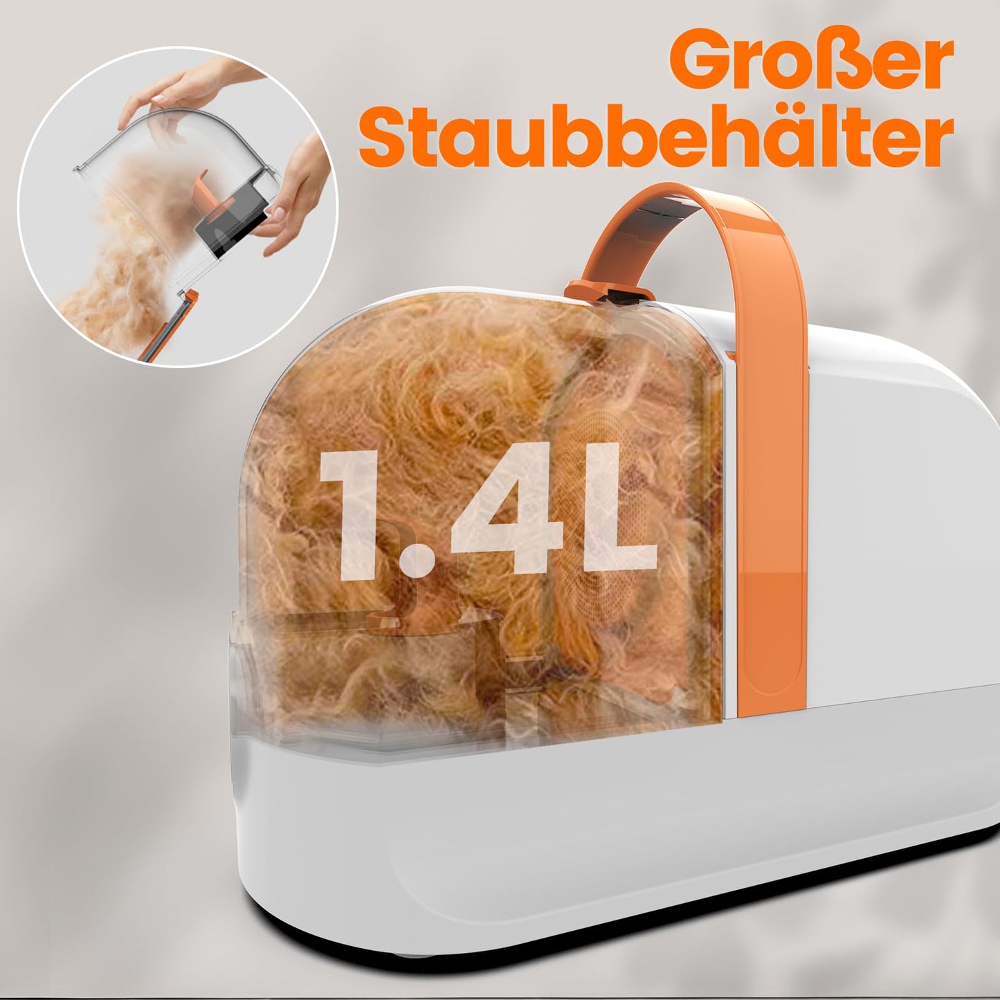 AIRROBO dog grooming machine with vacuum 12000 Pa, pet brush hair remover for dogs cats, quiet grooming machine for dogs with grooming tools, 1.4L dust container, PG10