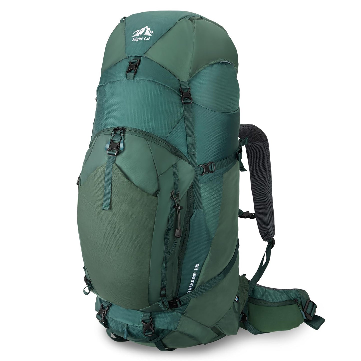 Night Cat Backpack 100L: Trekking Backpack Travel Backpack Men Women Breathable Lightweight for Camping Trekking Mountaineering Climbing Bike Travel.