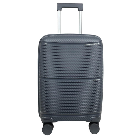 MY TRAVEL BAG Hardshell Suitcase Luggage Set with Trolley and 4 Double Wheels (Charcoal, Large Size 75cm)