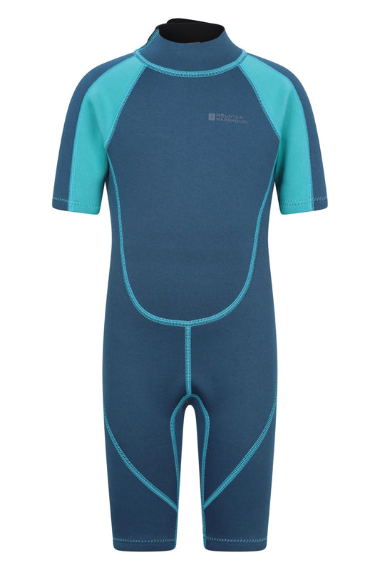 Mountain Warehouse Shorty Junior Wetsuit Aqua Kids 116 EU (5-6 years)