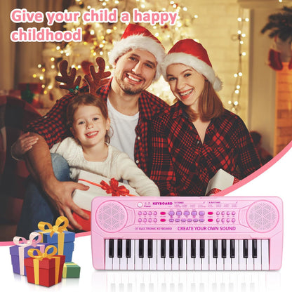 m zimoon Children Piano Keyboard, 37 Keys Electronic Piano for Kids Music Piano Multifunctional Musical Instruments Learning Toy Birthday Gift for Boys Girls Beginners