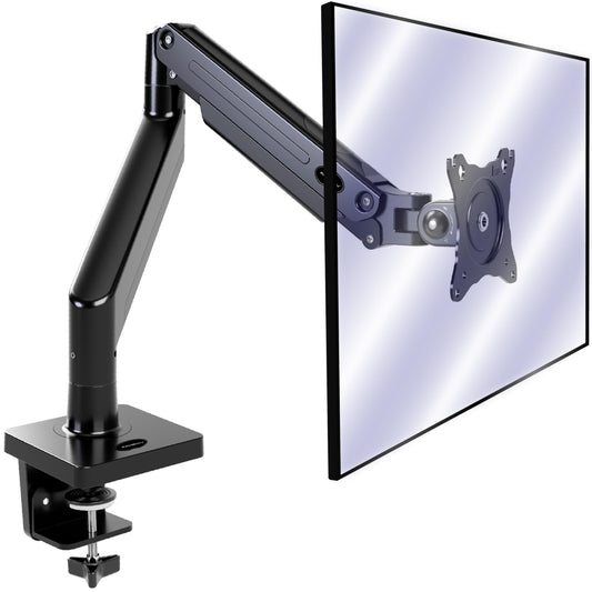 Invision monitor mount for 24-40 inch screens VESA 75-100 mm. Ergonomic, adjustable height, tilt, extendable. Supports 2-15 kg.