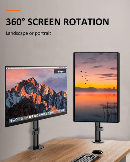 Suptek Monitor Mount for 13-27 inch Screens Monitor Stand Tilt Swivel Height Adjustable MD9401