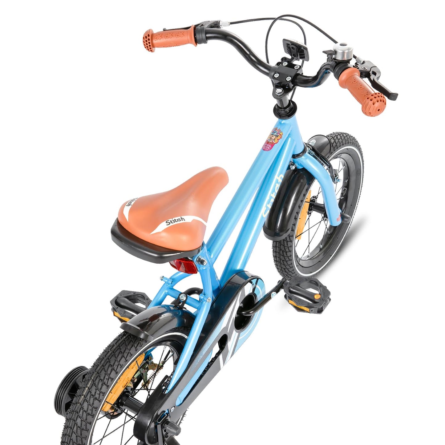 STITCH 16-inch kids' bike for 5-7 year old boys, 16' bike for boys with training wheels, Blue