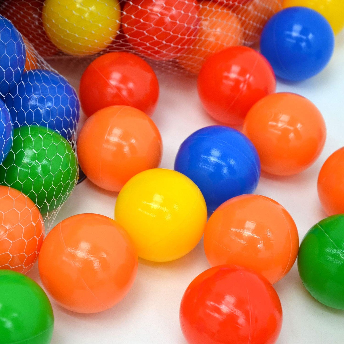 LittleTom 3000 balls for ball pit - 7cm plastic balls children play balls - baby ball for grasping - plastic balls for ball pit bounce house ball pool - baby toy set for trampoline play tent playpen