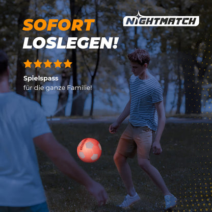 NIGHTMATCH LED Light Up Soccer Ball | Soccer | Official Size 5 | Waterproof | Glows in the Dark | Soccer for Kids & Adults | Glow in the Dark Soccer Ball | For Indoor & Outdoor