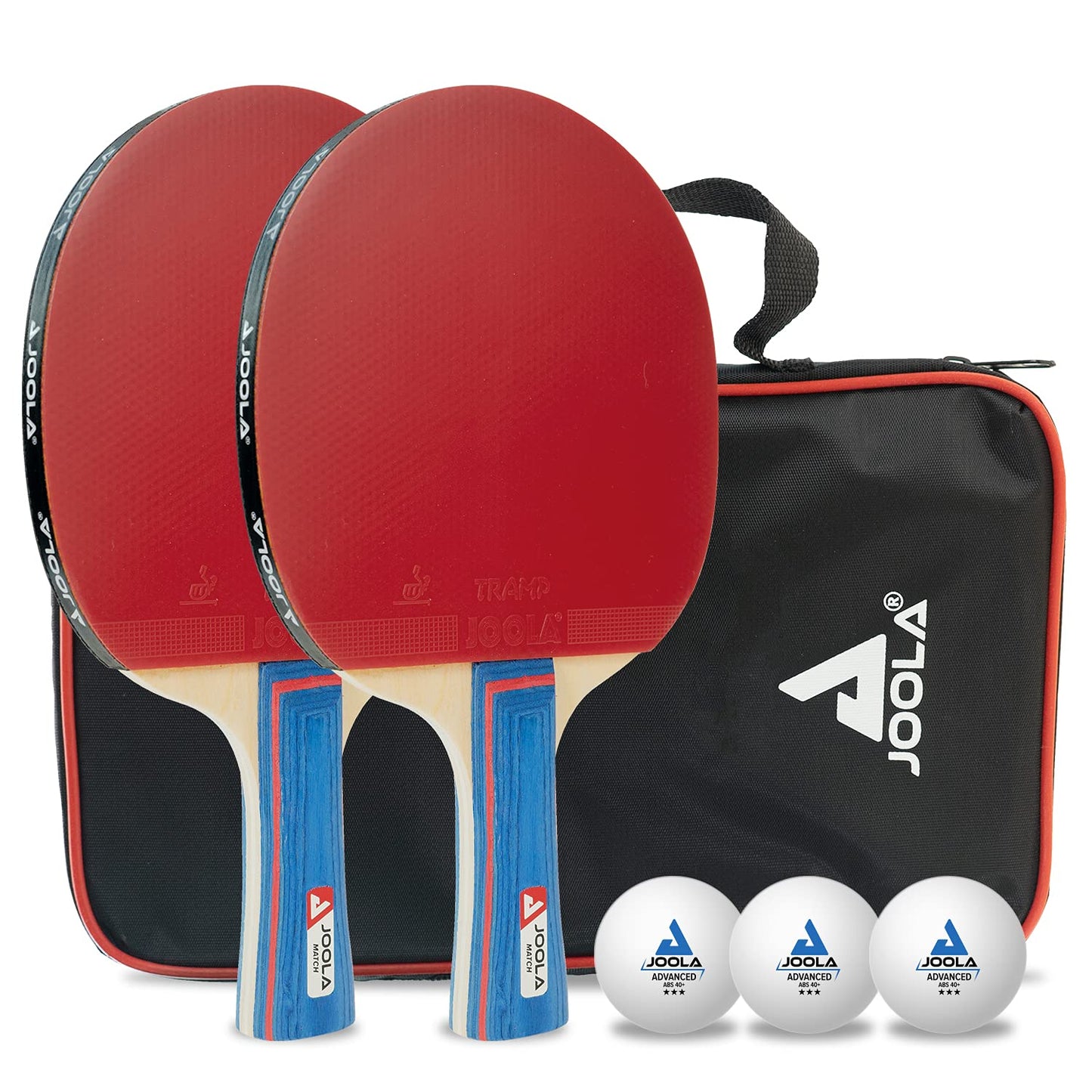 Joola Unisex - Adult Midsize Table Tennis Table 19115, green, 168x84x76 & 54820 Table Tennis Set Duo Including 2 table tennis rackets+3 table tennis balls+1 storage bag, Multicolor, OneSize