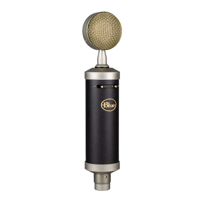 Blue Baby Bottle SL XLR condenser microphone for recording and streaming, with large diaphragm capsule, wooden storage box, and shock mount - Black