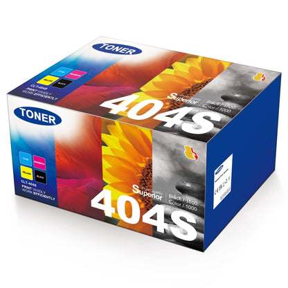 KEENKLE 4-pack CLT-P404C CLT-404S 404S compatible with CLT-K404S P404C for C480w Xpress C480fw C430w C480 C430 C480fn C43X printers Toner C48X Series (Black, Cyan, Yellow, Magenta)