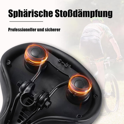 Bike seat Cloud Comfort Pro Max Saddle - Finally Pain-Free Cycling Comfortable Soft Memory Foam Bicycle Saddle with Red Warning Stripe City Bike Saddles Mountain Bike Saddles with Suspension