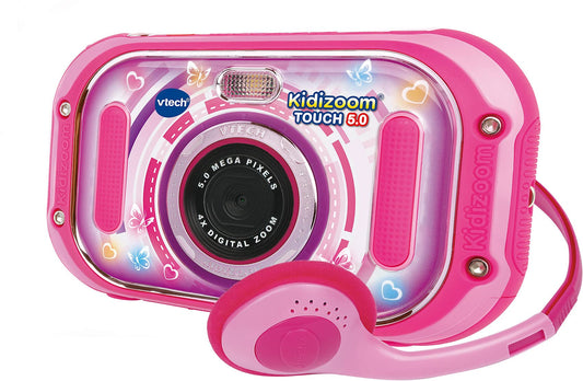 VTech 80-163554 Kidizoom Touch 5.0 Pink Kids Camera; Digital camera for kids; Children's digital camera