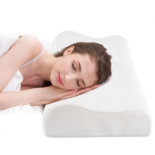 Fityou Memory Foam Pillow, Neck Support Pillow Sandwich Pillow Ergonomic Sleep Pillow Removable and Washable Pillowcase Suitable for Back and Side Sleeping