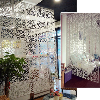 Y-Step Hanging Room Divider, Folding Screen, Hanging Panel for Home, Hotel, Office, Bar, Decor, 12 Pieces Pattern A