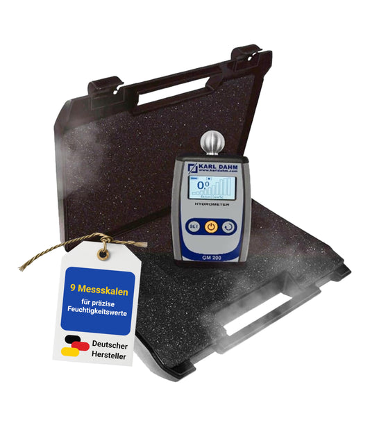Karl Dahm Moisture Meter GM-200 with ball l Perfect for measuring cement screed, concrete, plaster, wood l Item No. 40435